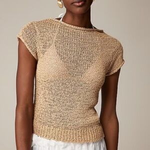 J. Crew Montauk textured sweater-tee‎ XXL Beige Knit Sweater